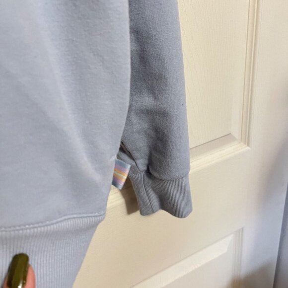 Fila Women's Baby Blue Long Sleeve Logo Pockets Crewneck Sweatshirt Size Large - Picture 5 of 9